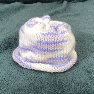 Hand knit infant cap